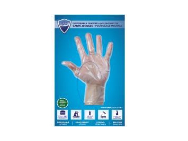 SANI-GUARD DISPOSABLE LDPE GLOVES S/M 75/PK