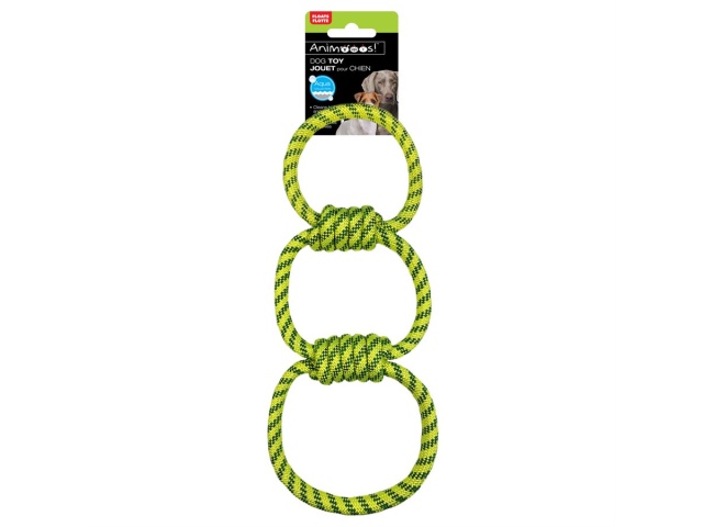 Dog Toy Floating Rope 3 Ring 16 Animoos\