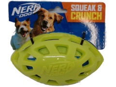 Dog Toy Squeak & Crunch Football Nerf Dog