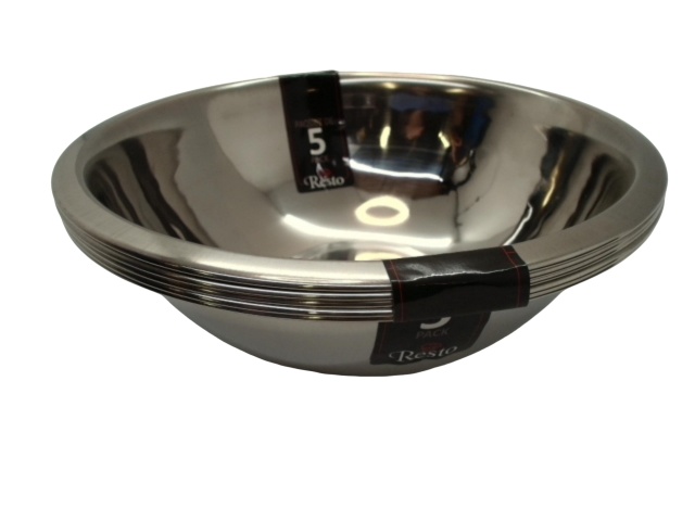 Resto 3.5L stainless steel bowl 5 pack