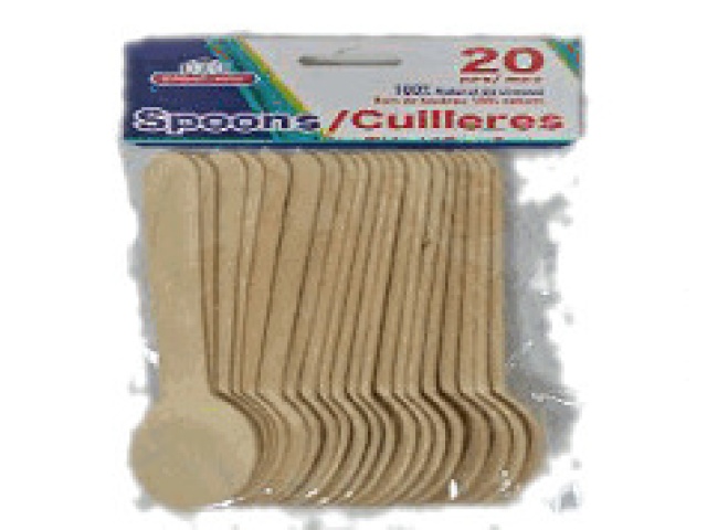 WOODEN SPOONS 20PK