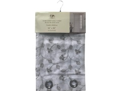 Curtain 54X84Grey Leaf Sheer