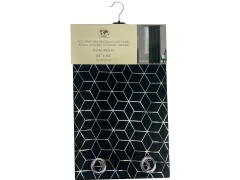 Curtain 54X84 inches Blk/SL Foil Bkout