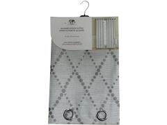 Curtains 54X84Fa Linen Dotd Silver