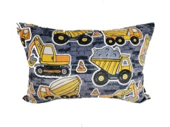 Fun Pillow - construction trucks - standard/jumbo 20x28 inch