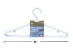 4-Pk White Hangers 4-Pk White Hangers