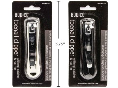 Bodico Toe Nail Clipper w/ Catcher, 82mm, 2col: blk&wht