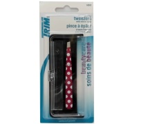 Slant Tip Tweezers w/Mirror Case Trim