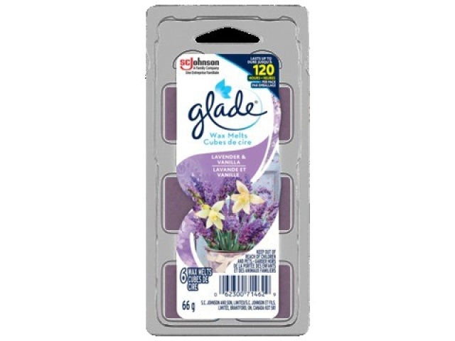 GLADE WAX MELTS LAVENDER & VANILLA 6 PK