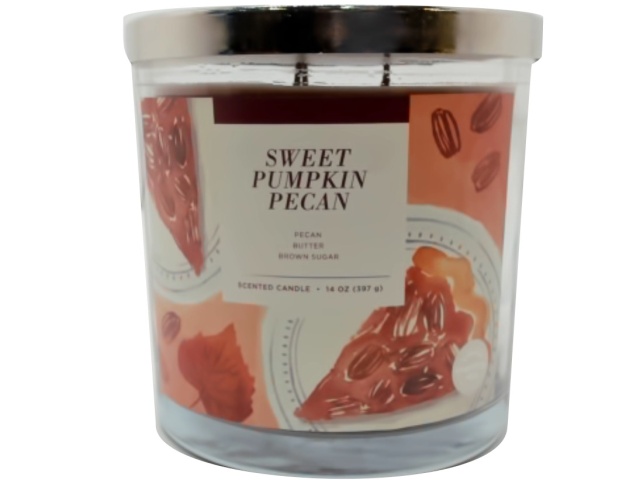 Scented Jar Candle 14oz. Sweet Pumpkin Pecan Sonoma