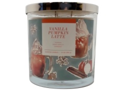 Scented Jar Candle 14oz. Vanilla Pumkin Latte Sonoma