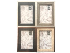 Woodgrain/Metallic Frame, 5x7, 4asst, PS, shrink, pdq