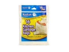 Garbage bags Kitchen 20x22 16 pack kodiak