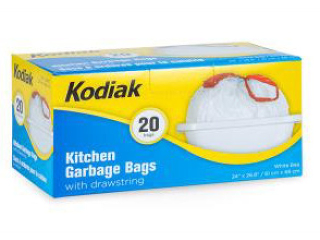 KODIAK DRAWSTRING KITCHEN BAG 610MM X 680MM 20/ROLL