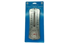 Thermometer w/Humidity Indoor Or Outdoor Galvanized Acurite