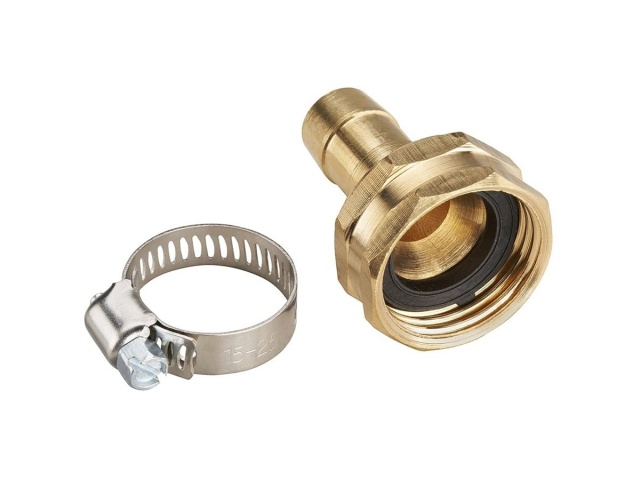 Brass Hose Repair Coupling Female 1 / 2in W / Clamp