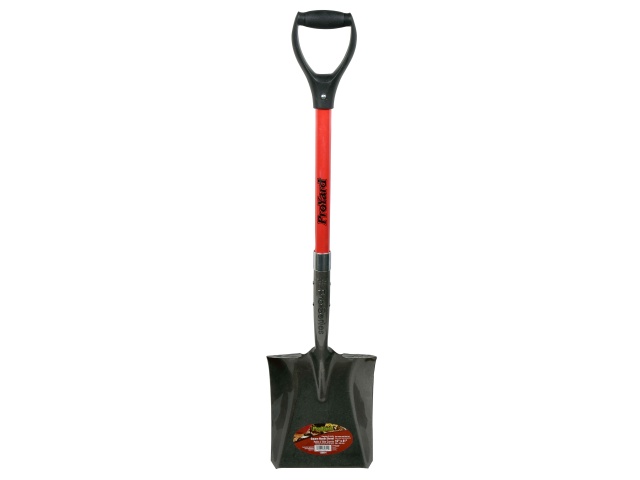 Shovel square 6.5x28 inch fiberglass poly D-grip