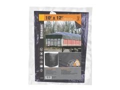 Tarp 10x12 foot HD Black 130GSM 8 Mill 12x12 weave