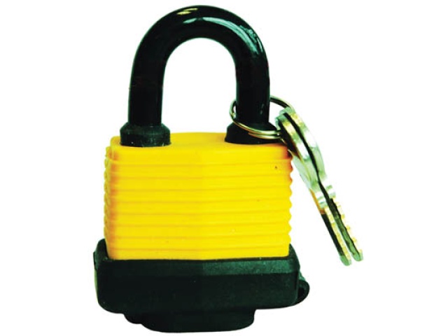 Padlock laminated 50mm with plastic cove