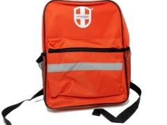 Safety Backpack Orange w/Reflectors Emergkit