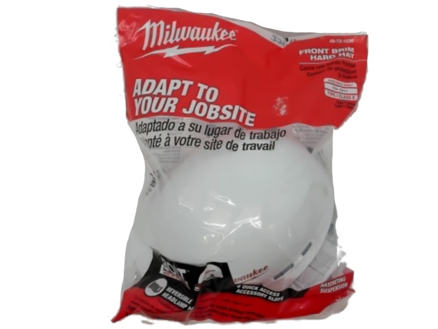 Hard Hat White Front Brim Milwaukee