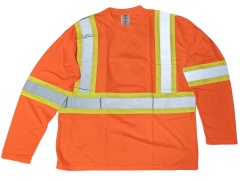 Safety Shirt Long Sleeve 2XL Polyester Mesh Vizorange