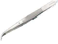 Forceps, splinter, 115mm 4.5, curved, stainless