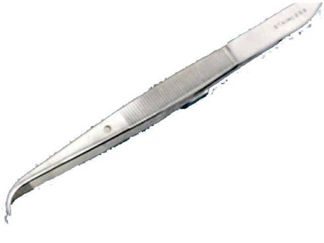 Forceps, splinter, 115mm 4.5, curved, stainless\