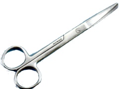 Scissors oper. 135mm 5.5, stainless, sharp/blun