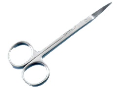 Scissors, iris, 115mm 4.5, stainless, curved