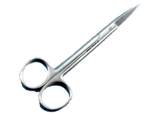 Scissors, iris, 115mm 4.5, stainless, straight\