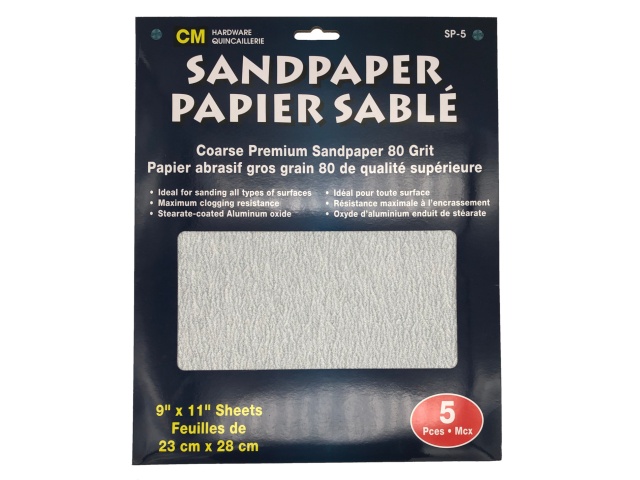 Sandpaper 80 grit premium