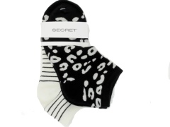 Socks Ladies Low Cut 2pk. Secret Assorted