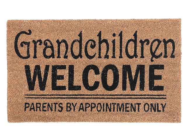 COIR DOOR MAT 18x30 inch GRANDCHILDREN WELCOME PARENTS BY APPT