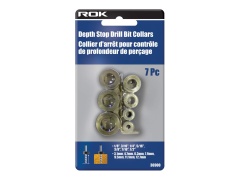 Depth stop drill bit collars 7 pc set