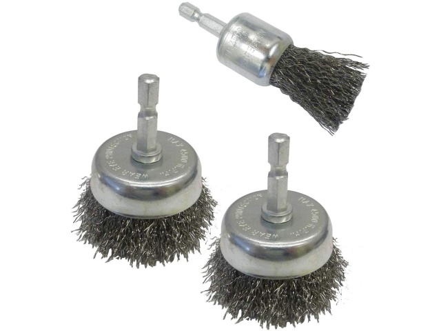 Wire cup brush set 3 pc