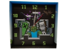 Wall Clock Minecraft Creeper 12x12