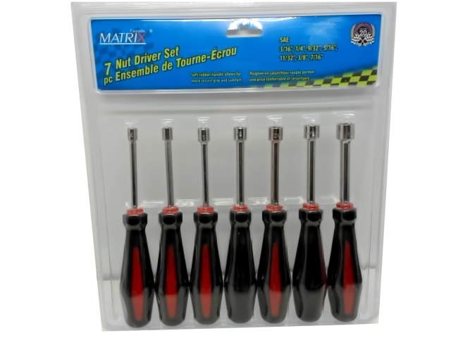 Nut driver set 7 pc SAE Matrix