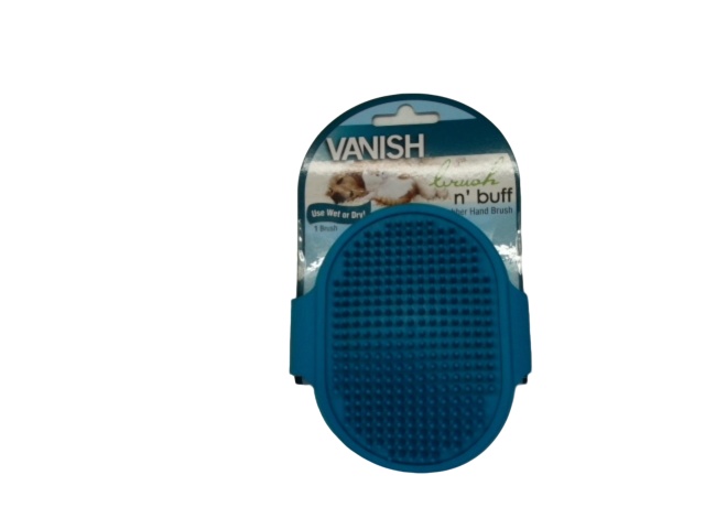 Brush N\' Buff Rubber Hand Brush For Pets Vanish