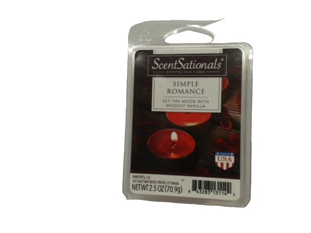 Wax Melts 2.5oz. Simple Romance Scentsationals