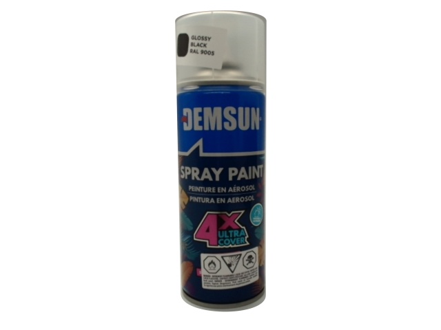 Spray Paint Glossy Black 300g. Demsun