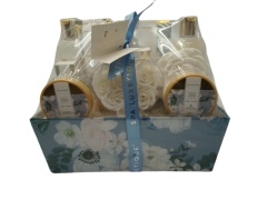 Bath Gift Set Spa Luxetique White Jasmine w/Basket