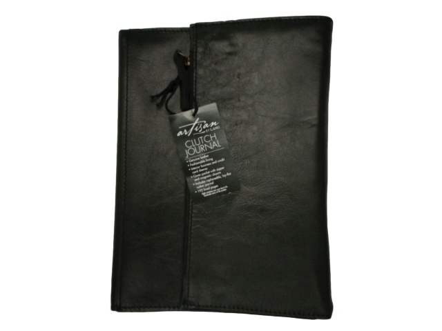 Clutch Journal Black Leather 192 Lined Pages Artisan By Lang