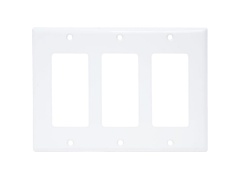 Decora Wall Plate 3-Gang White