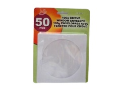 CD/DVD ENVELOPE SLEEVES 50/PK WHITE