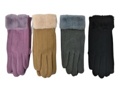 LADIES FLEECE GLOVES ASST'D COLORS