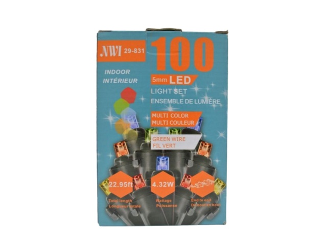 LED LIGHT 100LT INDOOR MULTI COLOR BULB 22.95 FT LONG