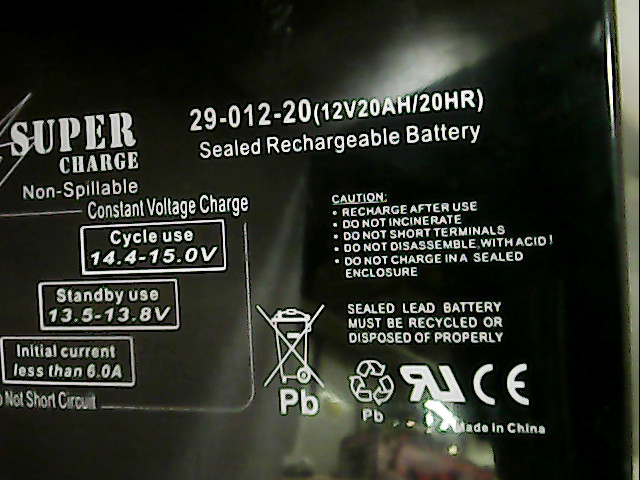 12V 20AH BATTERY