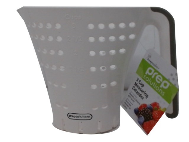 Measuring Colander 3 Cup Plastic Prep Solutions