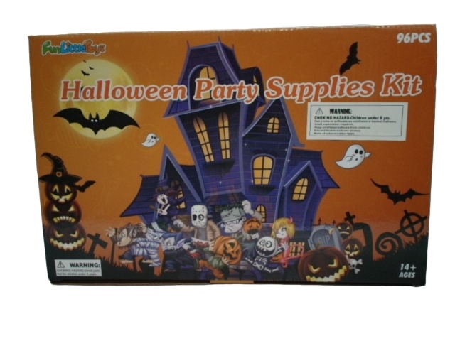 Halloween Party Supplies Kit 96pcs. Funlittletoys